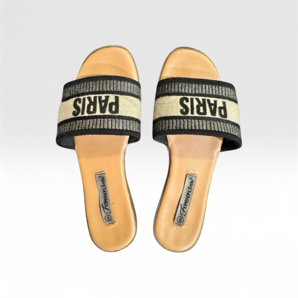 Forever Link Beige PARIS Slide Sandals